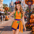 Halloween Cast Member Dress Skirt, Mickey Halloween Party Cast Member Dress, Cast Member Costume, Mickey's Not So Scary Wrap Skort Dress