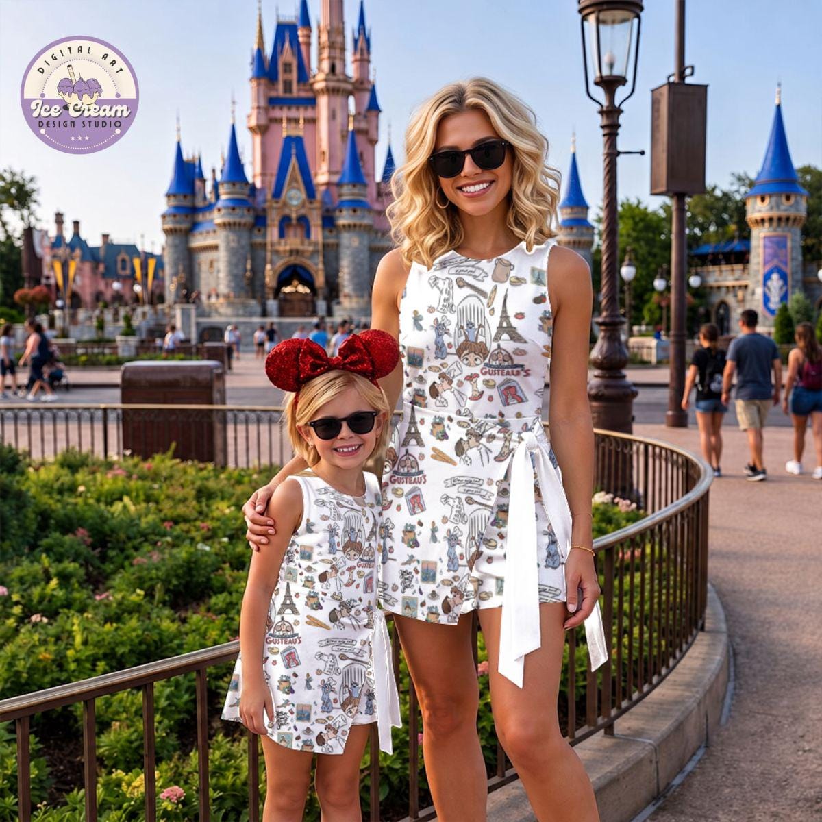 Remy Ratatouille Tennis Dress, Remy Rat Chef and Linguini Halloween Costume Cosplay, Disney Dress Skirt, Mom and Daughter Disney Trip Dress