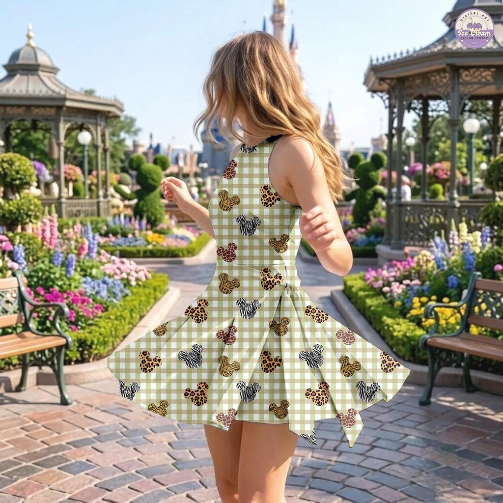 Disney Leopard Mickey Heads Animal Kingdom Tennis Dress, Disney Safari Let's Get Wild Skort, WDW Vacation Trip Women's Skort Dress