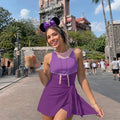 Disney Princess Rapunzel Tennis Skirt Dress, Princess Tangled Dress Matching Dress, Rapunzel Cosplay Costume, Girls Trip Dress