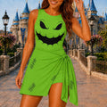 Oogie Boogie Wrap Skort Dress, Oogie Boogie Halloween Costume Cosplay Outfit, Mickey Not So Scary Skirt, Oogie Boogie Bash Dress Skirt