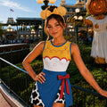Halloween Jessie Costume Wrap Skort Dress, Cosplay Halloween Outfit, Cosplay Toy Buzz Dress, Girl Dress Summer Trip Outfit