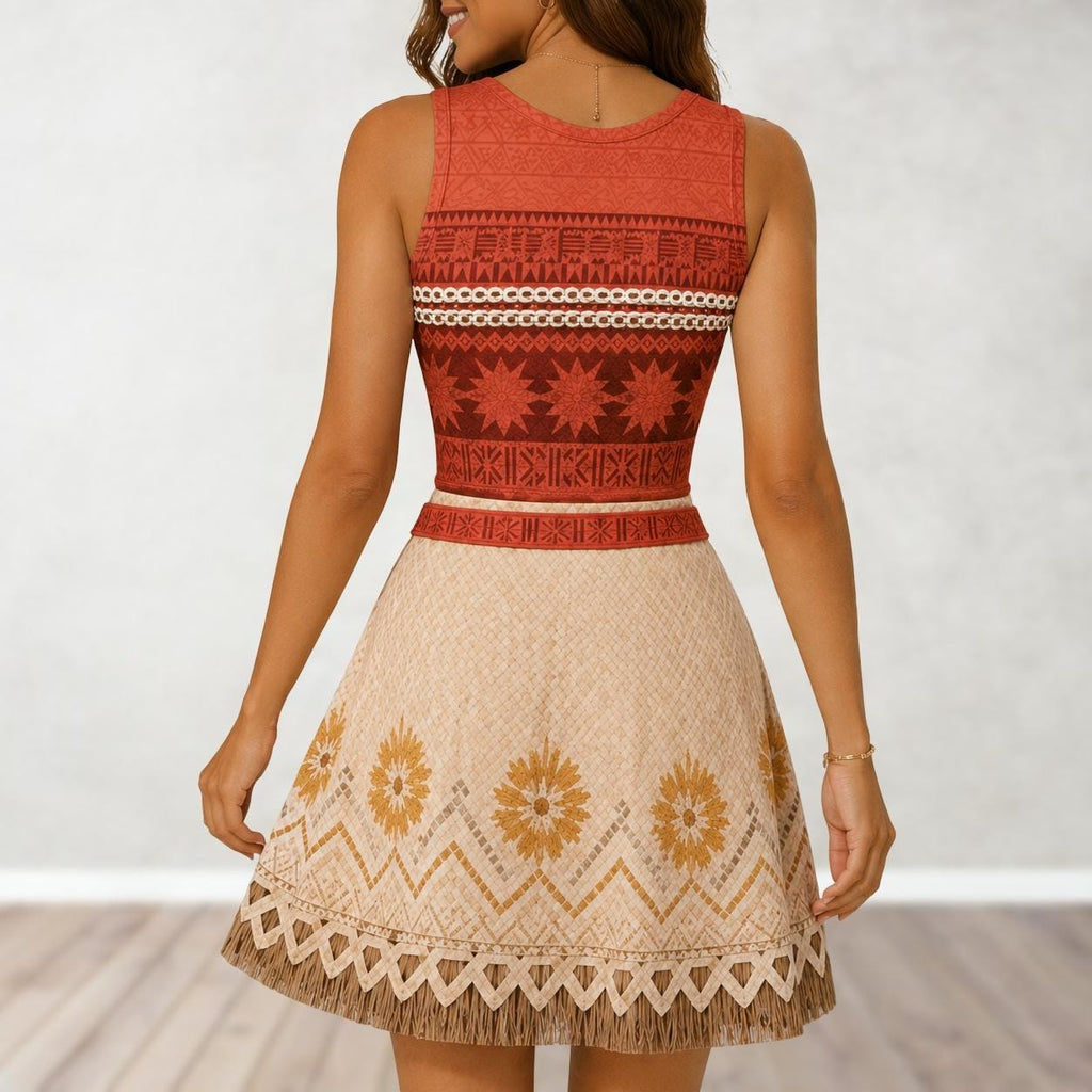 Moana Inspired Tennis Dress, Halloween Cosplay Dress, Disneyland Trip Outfit, Disneyworld Girl Dress, Disney Park Costume, Gift For Her