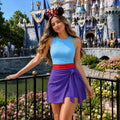 Blue Magic Lamp Wrap Skort Dress, Magic Lamp Costume Dress, Halloween Genie Costume Outfit, Blue Magic Cosplay Dress, Vacation Out