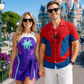 Spidey Costume Matching Family Outfit, Ghost Spider Tennis Dress, Spiderman Button Shirt, Superhero Cosplay Outfit, Disney Halloween Outfits