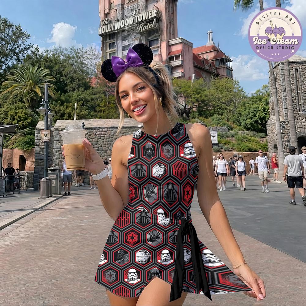 Disney Star Wars Tennis Dress, Galaxy's Edge Star Wars May The Force Be With You Disney Girl Trip Hallooween Womens Kids Costume Dress Skirt