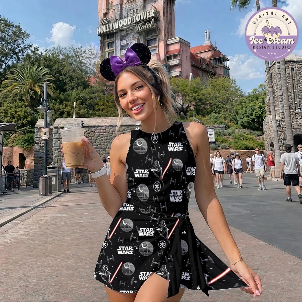 Disney Star Wars Tennis Dress, Galaxy's Edge Star Wars May The Force Be With You Disney Girl Trip Hallooween Womens Kids Costume Dress Skirt