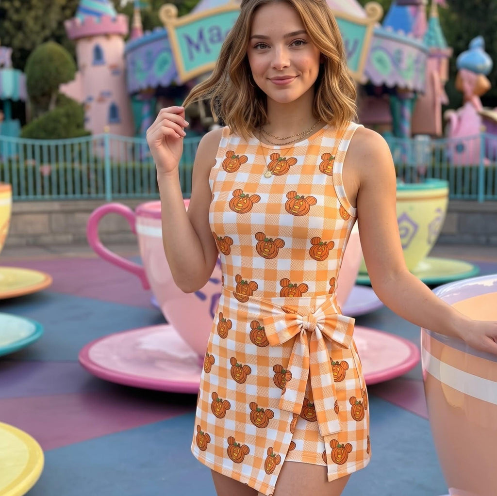 Halloween Mickey Minnie Pumpkins Dress Skirt, Mickey Minnie Matching Outfits, Mickey's Not So Scary Halloween Party Dress