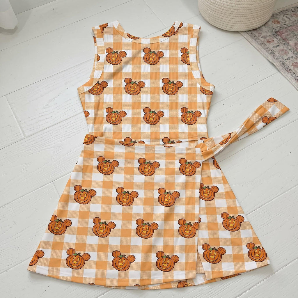 Halloween Mickey Minnie Pumpkins Dress Skirt, Mickey Minnie Matching Outfits, Mickey's Not So Scary Halloween Party Dress