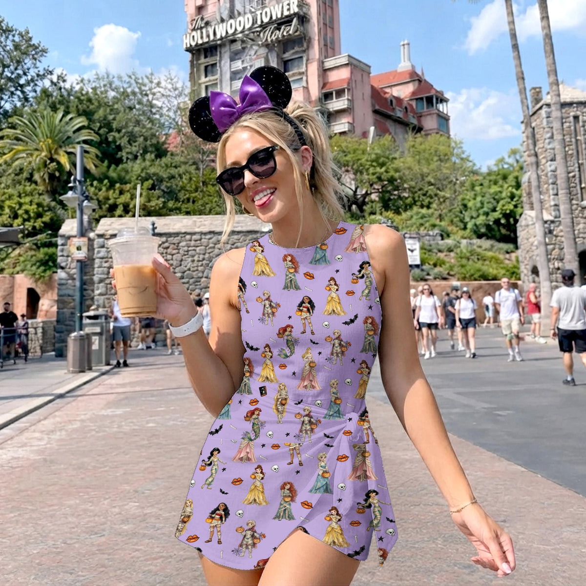 Disney Princess Halloween Pumpkin Tennis Dress, Magic Kingdom WDW Disneyland Trip Outfits, Disney Halloween Women's Dress, Gift for Her