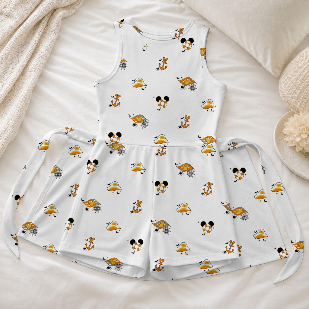 Halloween Magical Mickey Cruise Tennis Dress, Pumpkin Mouse Sailor Activewear, Spooky Anchor Mickey Skort