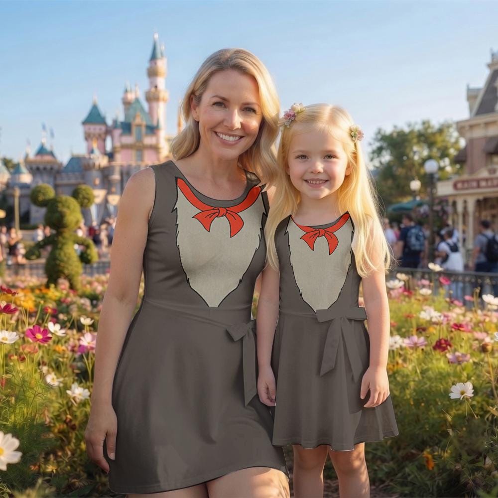 Marie Toulouse & Berlioz Halloween Tennis Dress, Disney Cats Skort, Girls Dress Halloween Costume Outfit, The Aristocats Skirt, Gift for Her