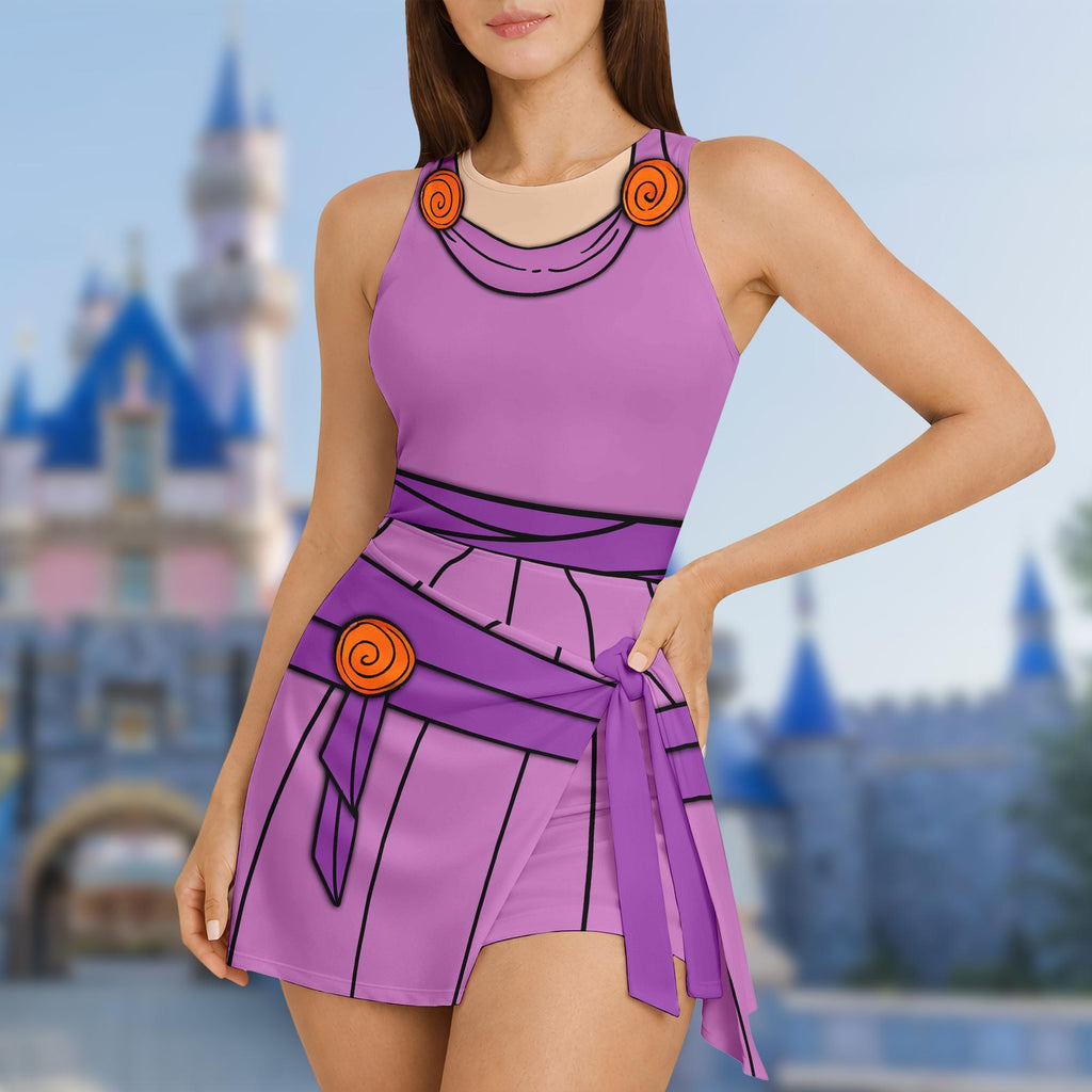 Megara Hercules Tennis Dress Skirt, Hercules Halloween Costume Cosplay, Megara Hercules Dress for Women, Magic Kingdom Dress Skirt Outfits