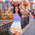 Daisy Duck Dress Skirt, Daisy Duck Halloween Costume Cosplay, Daisy Duck Wrap Skort Dress for Women, Magic Kingdom Vacation Trip Outfits