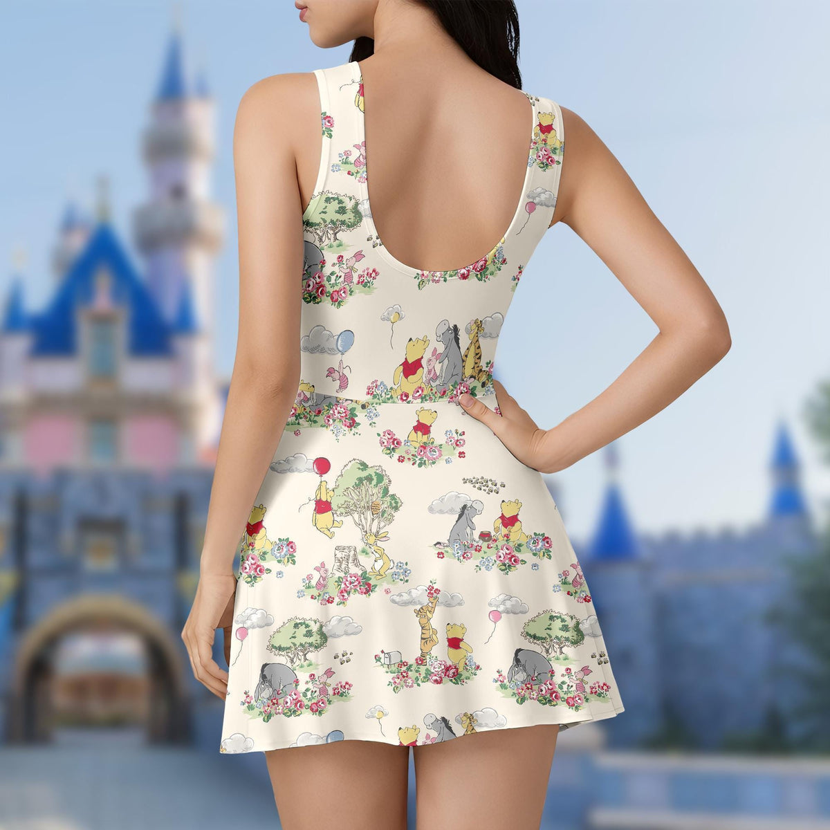 Winnie The Pooh Tennis Dress Skirt, Tigger Piglet Eeyore Tennis Dress, DN Pooh Summer Trip Tennis Skort, DNland Magic Kingdom Dress