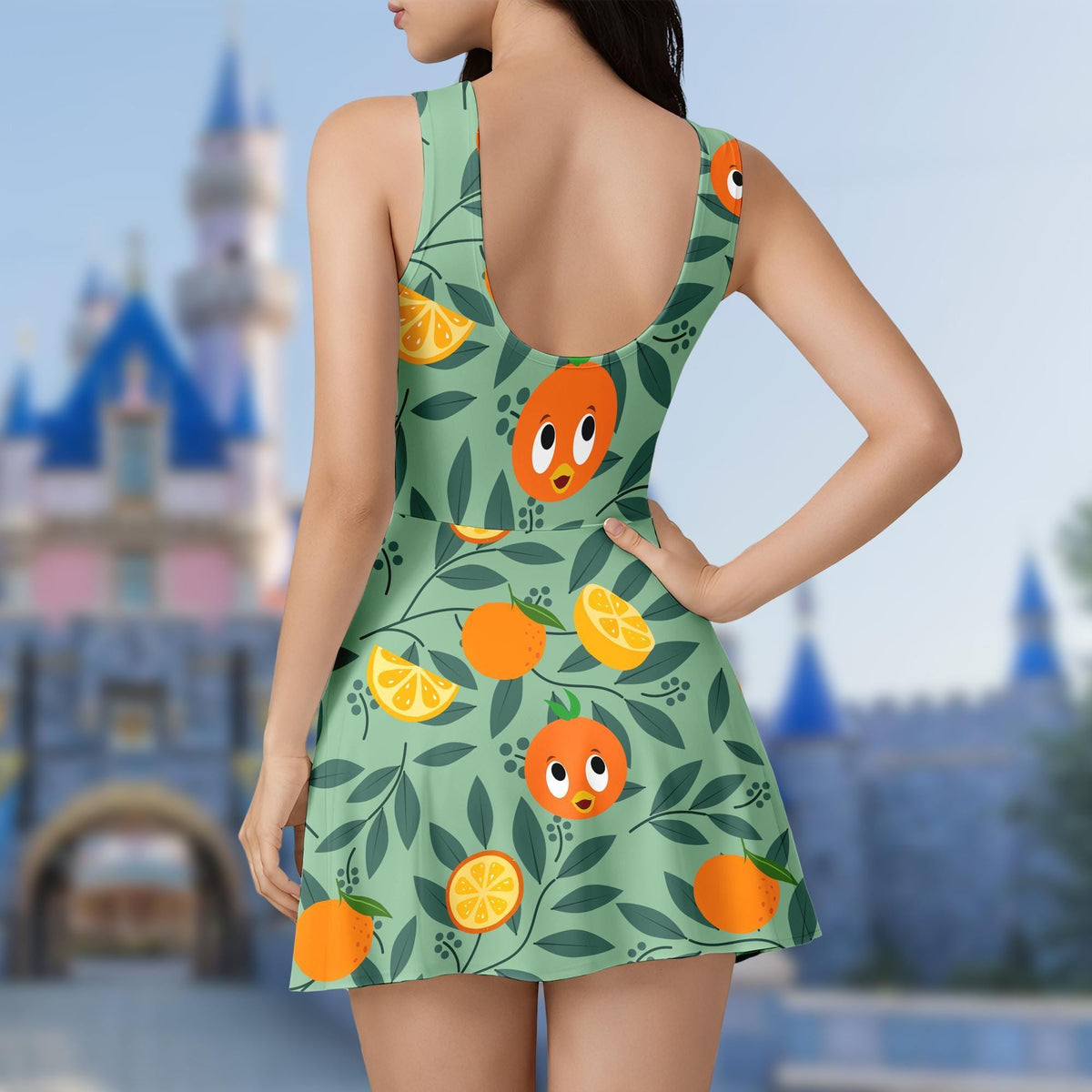 DN Orange Bird Tennis Dress Skirt, Orange Bird Dress Skirt, DN Epcot Tennis Dress Skirt, DN Tennis Skort, DNland Trip Dress