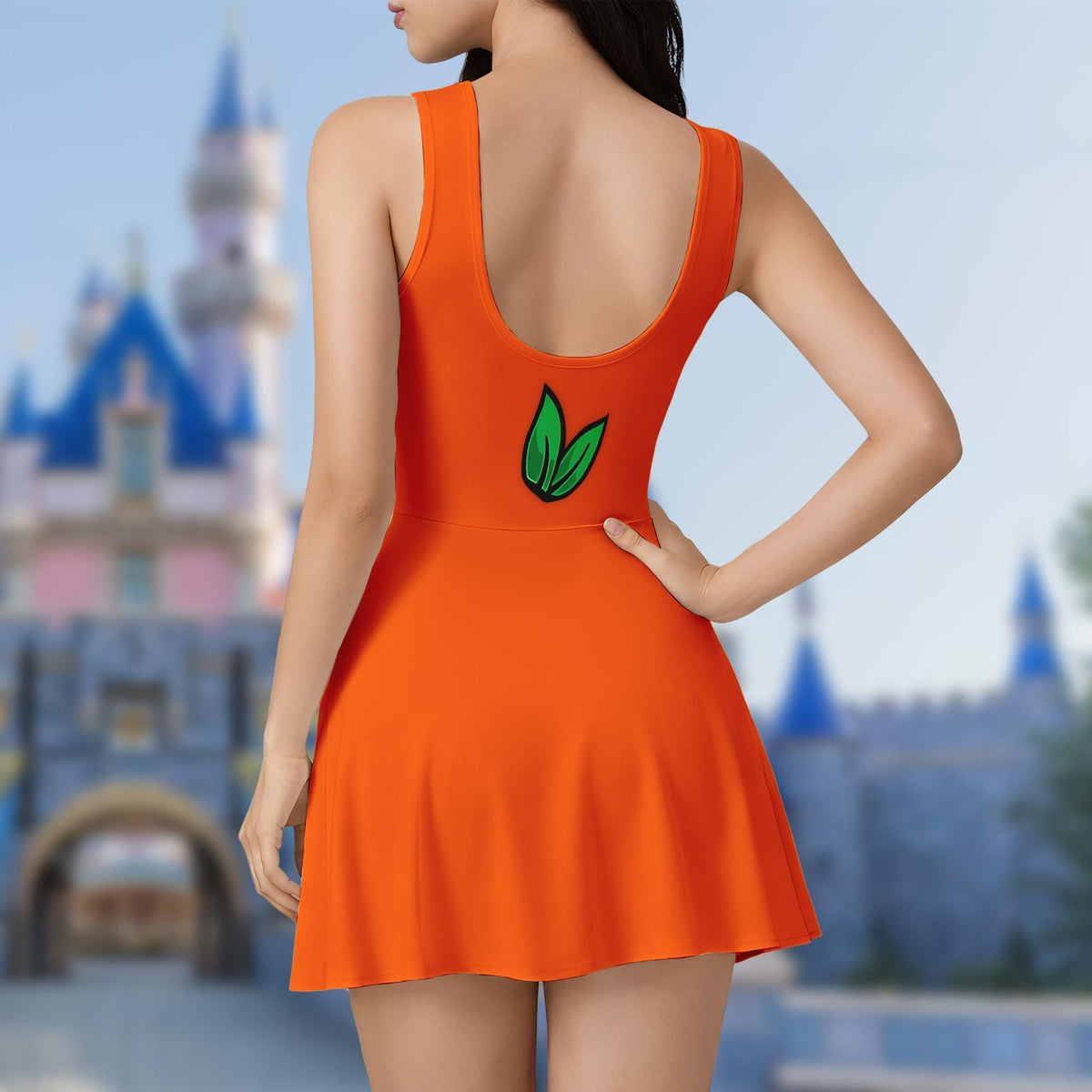 Orange Bird Dress Skirt, Orange Bird Epcot Halloween Costume Cosplay, Orange Bird Wrap Skort Dress, Magic Kingdom Outfits for Women