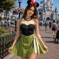Halloween Anna Frozen Dress Skirt, Frozen Halloween Costume Cosplay, Anna Princess Wrap Skort Dress, Magic Kingdom Dress Outfits For Women