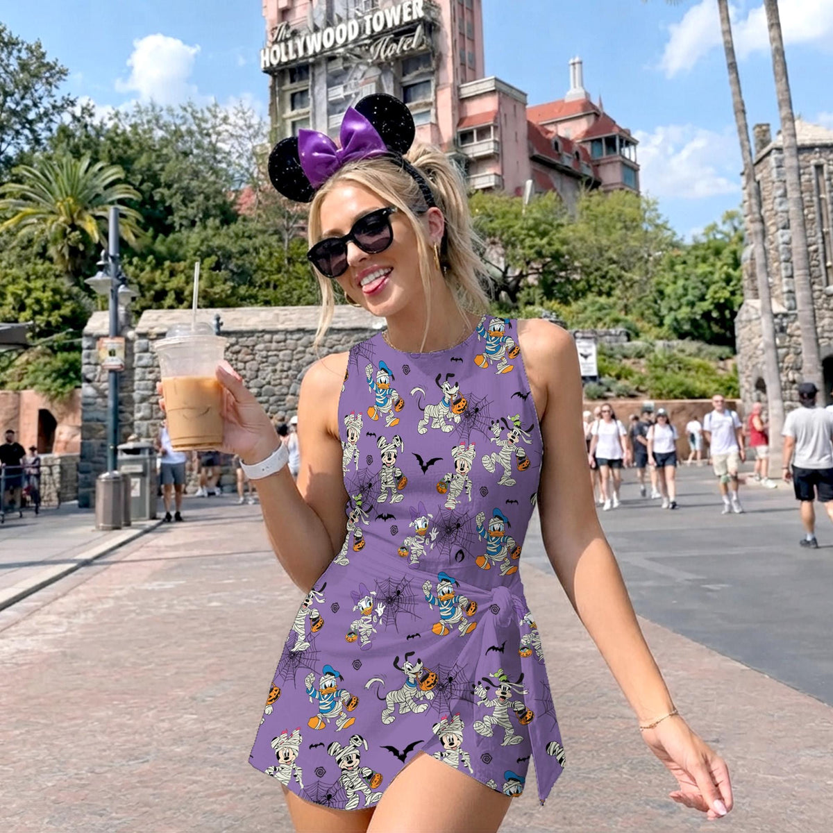 Mickey and Friends Mummy Tennis Dress Skirt, Disney Halloween Spooky Season Costume, Halloween Party Skirt, Gift for Her