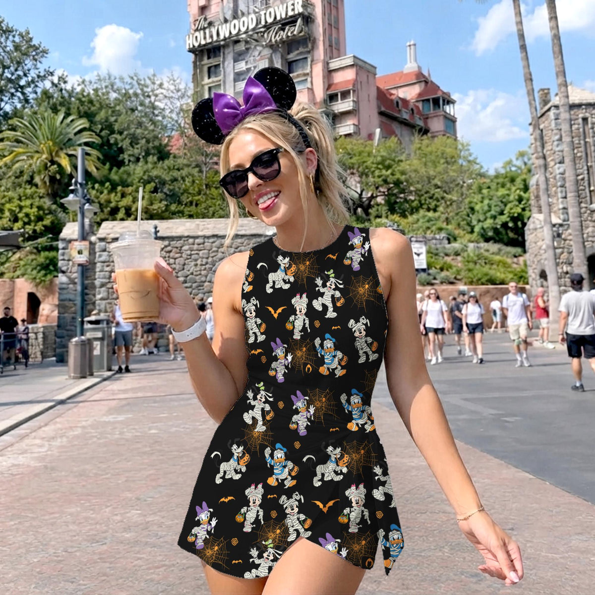 Mickey and Friends Mummy Tennis Dress Skirt, Disney Halloween Spooky Season Costume, Halloween Party Skirt, Gift for Her