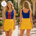 Snow White Wrap Skort Dress, Snow White And The Seven Dwarfs Halloween Costume Cosplay, Snow White Princess, Halloween Dress Outfits