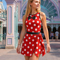 Retro Mickey & Friends Style Minnie Mouse Tennis Skirt Dress, Disney Inspired Red Polka Dot Dress, Disney Bounding Outfit