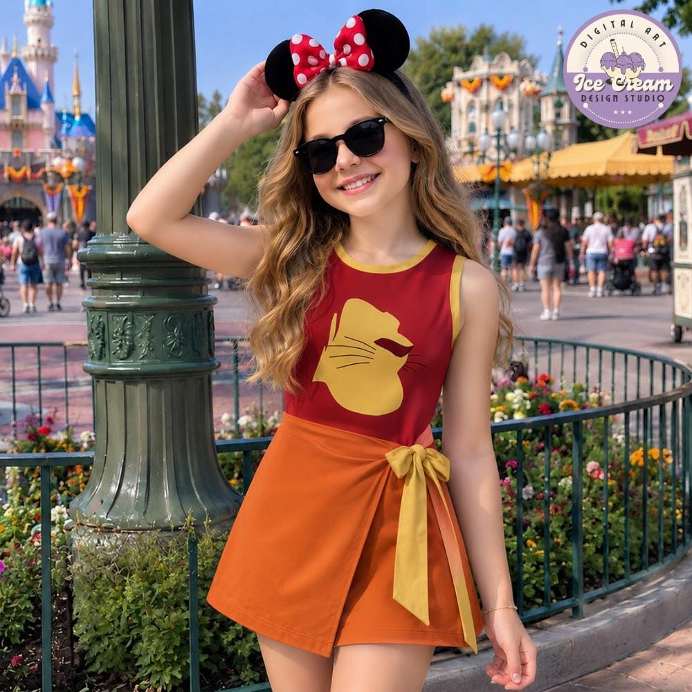 Disney The Lion King Tennis Dress, Mufasa Simba Timon Pumbaa Animal Kingdom Hakuna Matata Girl Trip Hallooween Women Kid Costume Dress Skirt