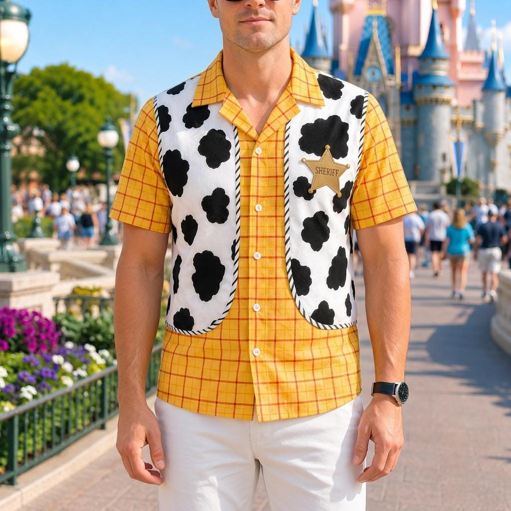 Disney Toy Story Costume Matching Family Outfit, Woody Button Shirt, Bo Beep Tennis Dress, Toy Story Pixar Cosplay, Halloween Party Outfit