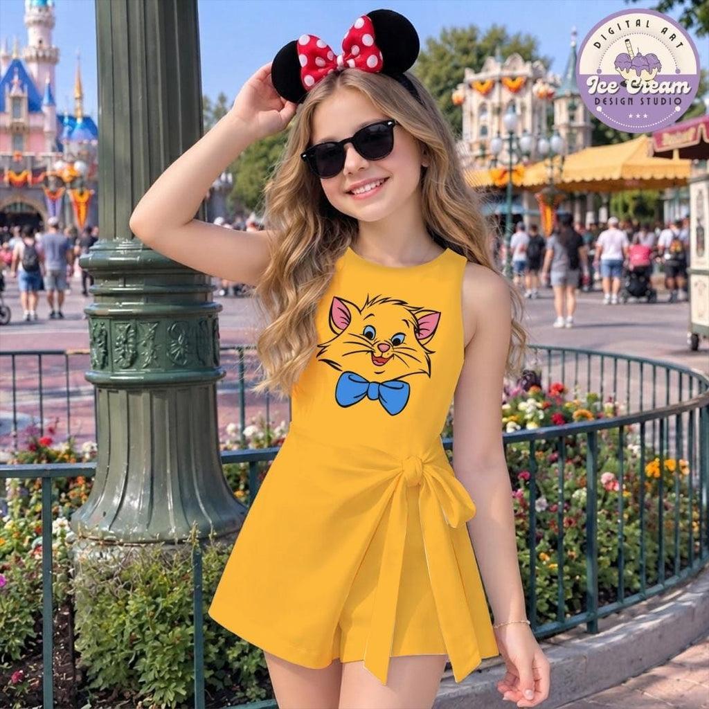 Disney The Aristocats Tennis Dress, Duchess Marie Toulouse Berlioz Cat Lovers Birthday Dress, Cat Mom Dad Womens Kids Costume Dress Skirt