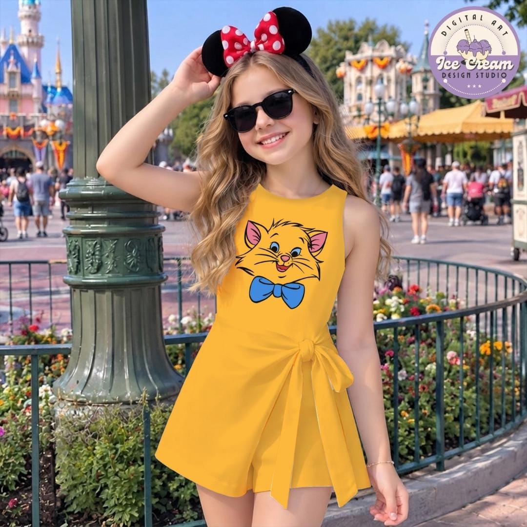 Disney The Aristocats Tennis Dress, Duchess Marie Toulouse Berlioz Cat Lovers Birthday Dress, Cat Mom Dad Womens Kids Costume Dress Skirt