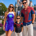 Spidey Costume Matching Family Outfit, Spiderman Button Shirt, Ghost Spider Tennis Dress, Superhero Cosplay Outfit, Disney Halloween Outfits