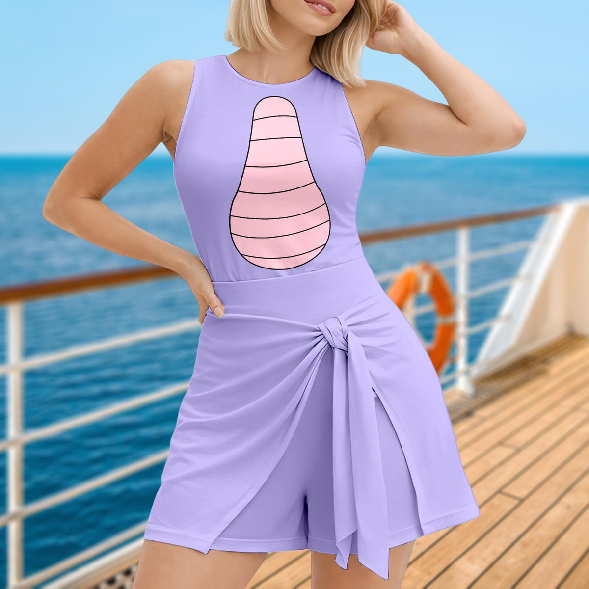 Halloween Figment Dragon Wrap Skort Dress, Figment Costume Dress Skirt, Epcot Dress for Women, Purple Dragon Epcot Halloween Cosplay Outfits