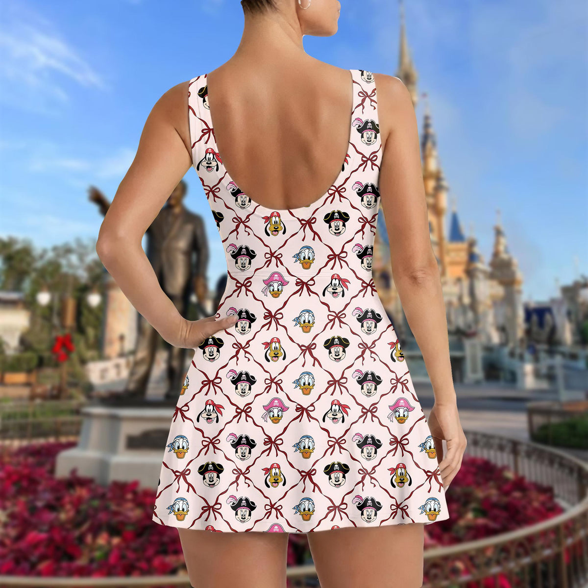 WDW Cruise Pirate Dress Skirt, Pirate Mickey Mouse Dress Skirt, WDW Pirates Skort, WDW Cruise Trip Dress Women Gift