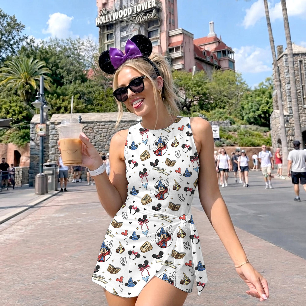 Mickey Fantasia Sorcerer Dress Skirt, Magic Kingdom Mickey wizard Dress Skirt, WDW Disneyland Girls trip Outfit, Fantasmic Trip Skort
