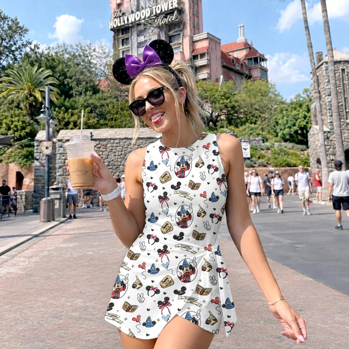 Mickey Fantasia Sorcerer Dress Skirt, Magic Kingdom Mickey wizard Dress Skirt, WDW Disneyland Girls trip Outfit, Fantasmic Trip Skort
