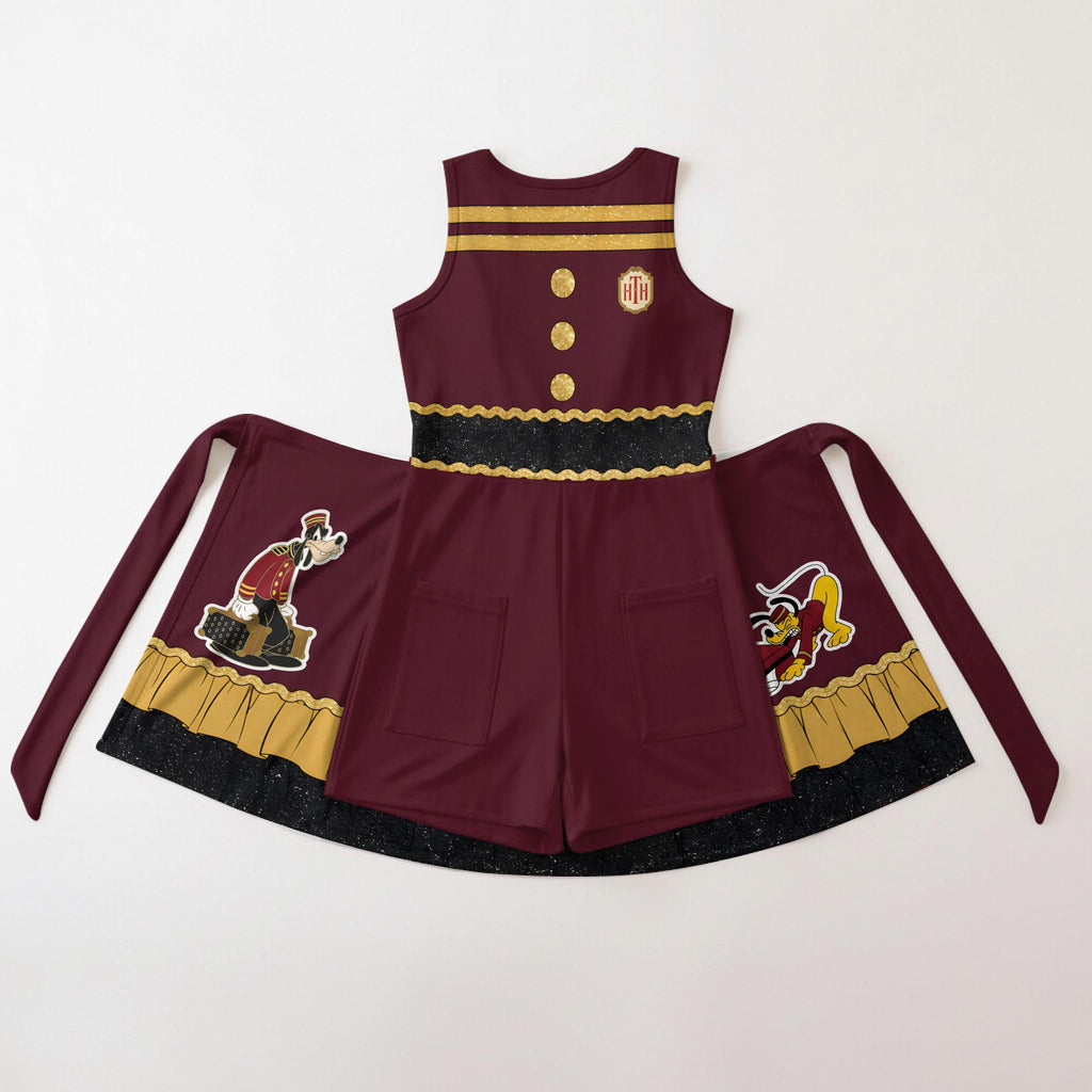 Bellhop Tower of Terror Wrap Skort Dress, Tower of Terror Dress Skirt, Wdw Cast Member Cosplay Dress, Tower Hotel Dress, DN Trip Outfits