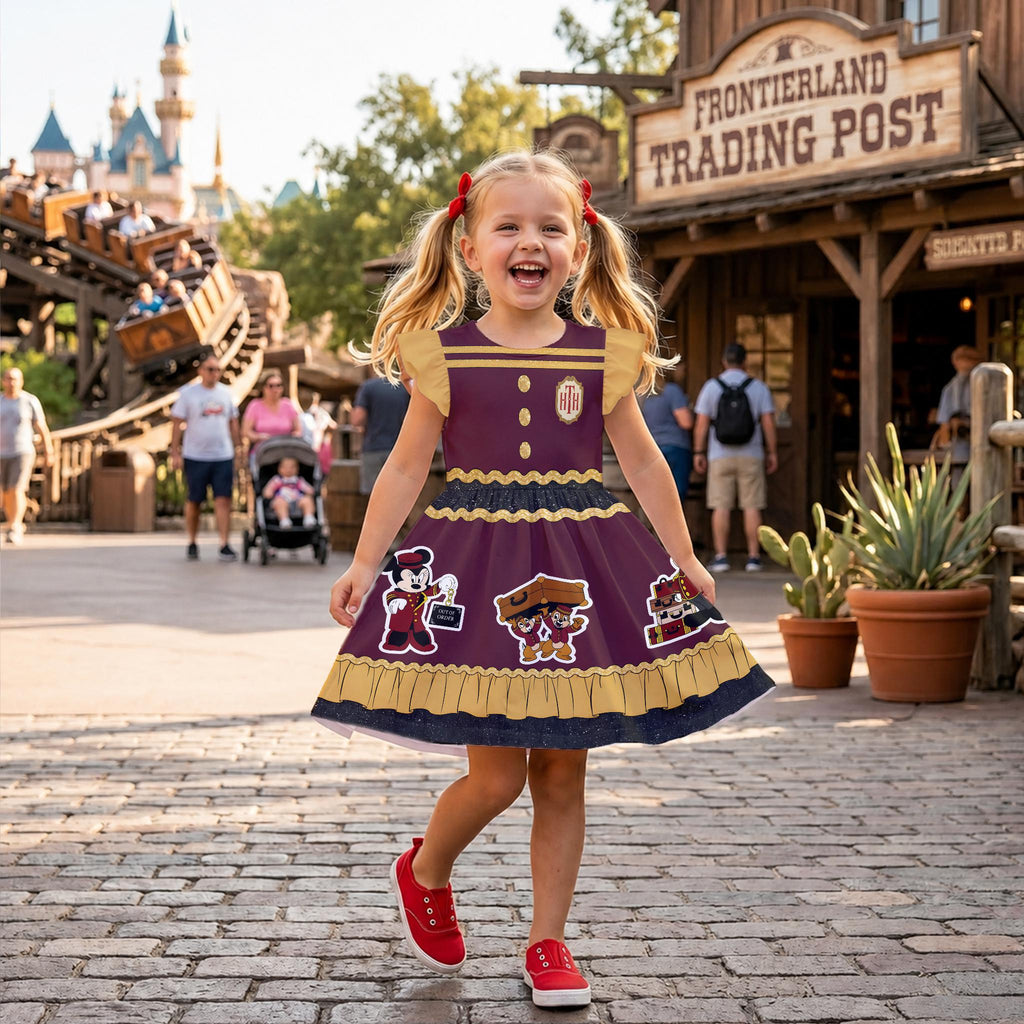 Bellhop Tower of Terror Wrap Skort Dress, Tower of Terror Dress Skirt, Wdw Cast Member Cosplay Dress, Tower Hotel Dress, DN Trip Outfits