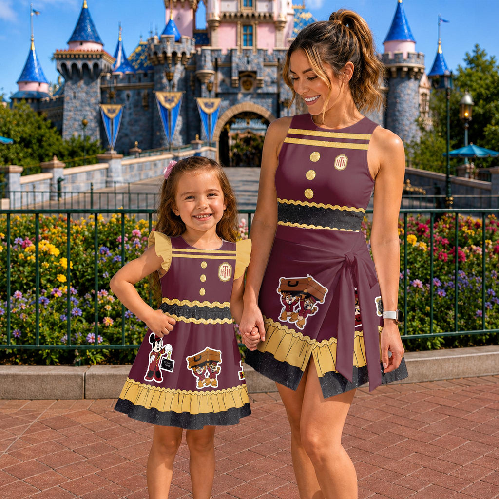 Bellhop Tower of Terror Wrap Skort Dress, Tower of Terror Dress Skirt, Wdw Cast Member Cosplay Dress, Tower Hotel Dress, DN Trip Outfits