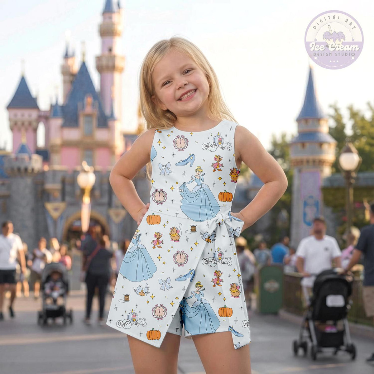 Girls Disney Cinderella Tennis Dress, Disney Princess Womens Kids Costume Skirt, WDW Disneyland Outfit Gift for her