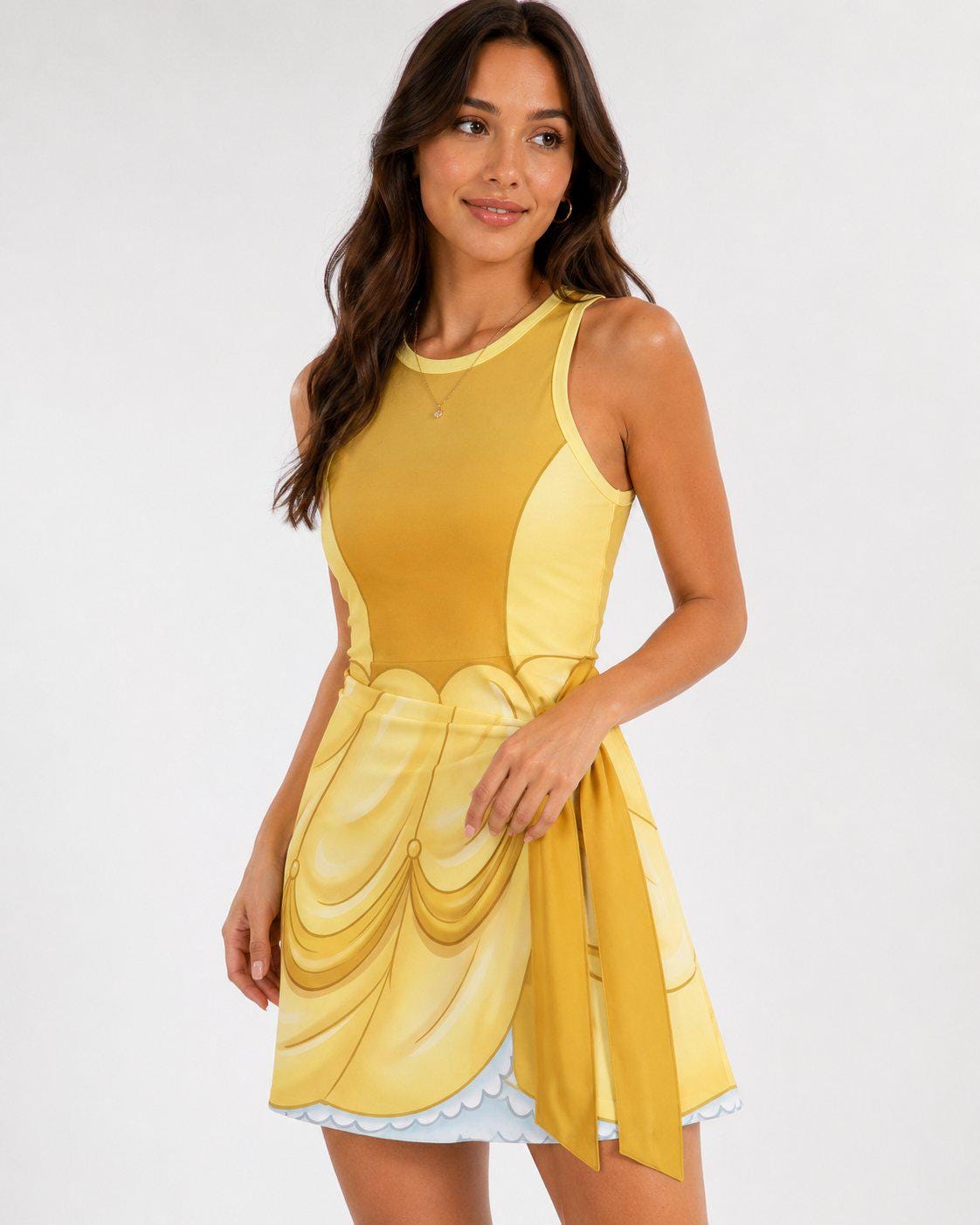 Halloween Belle Princess Tennis Dress, Spooky Beauty n the Beast Cosplay Skirt, Belle Costume Skort