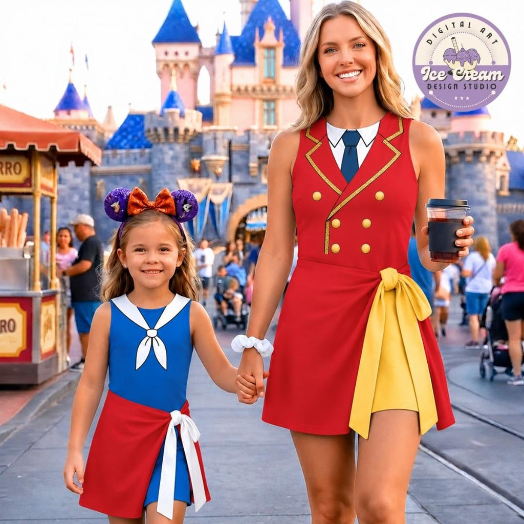 Disney Cruise Tennis Dress, Mickey and Friends Cruise Trip Skirt, Mom Daughter Kids Family Cruise Vacation Dress, Disney Wish Dream Magic