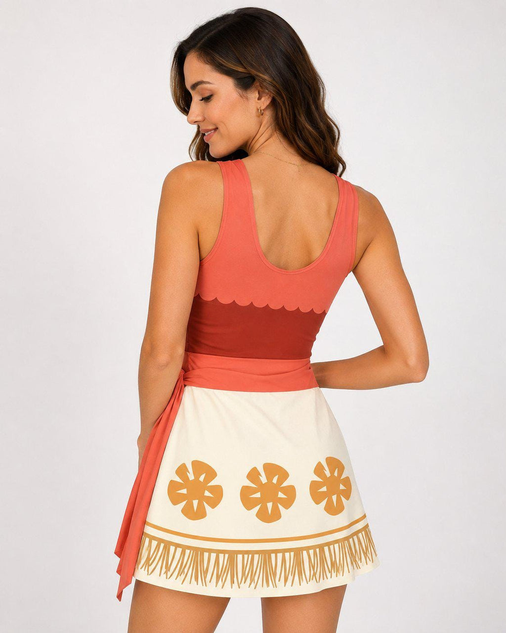 Halloween Moana Costume Tennis Dress, Spooky Moana Princess Cosplay Skirt, Moana Skort For Disneyland Trip
