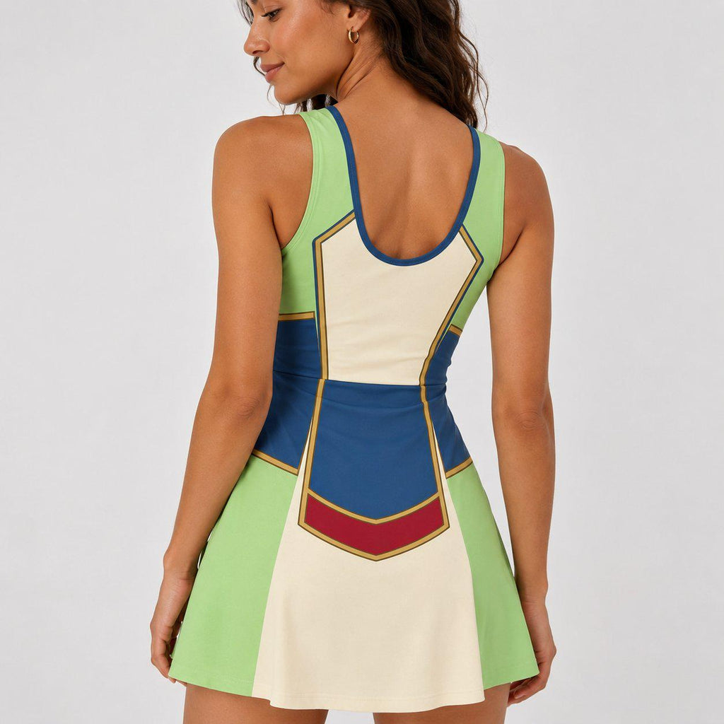 Halloween Mulan Costume Tennis Dress, Spooky Mulan Princess Cosplay Skirt, Mulan Skort For Pumpkin Season