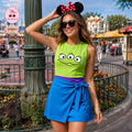 Toy Story Alien Tennis Dress, Halloween Cosplay Dress, Space Alien Inspired Outfit, Alien Face Group Dress, Pizza Planet Alien Dress