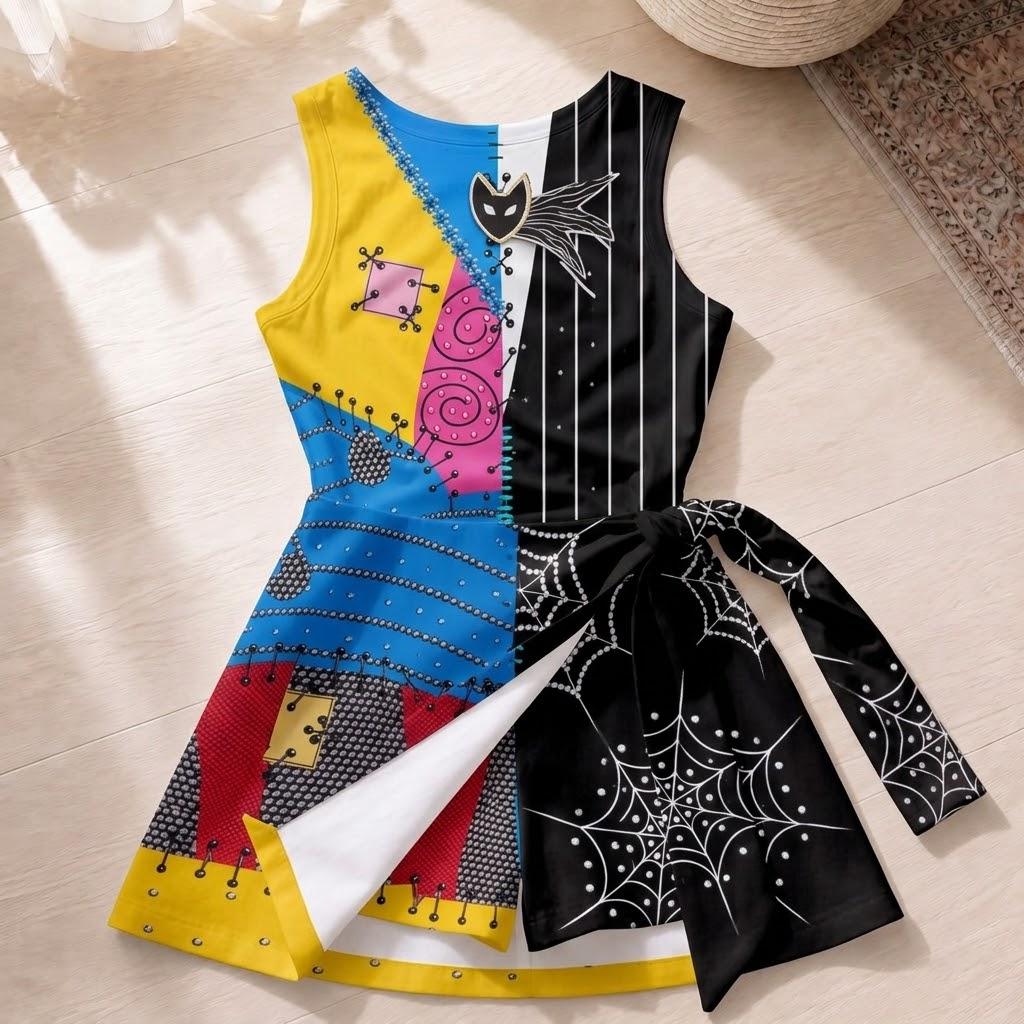 Jack Skellington And Sally Costume Matching Family Outfit, Pumpkin King Skirt, Sally Tennis Dress, Nightmare Before Christmas Disney Outfits