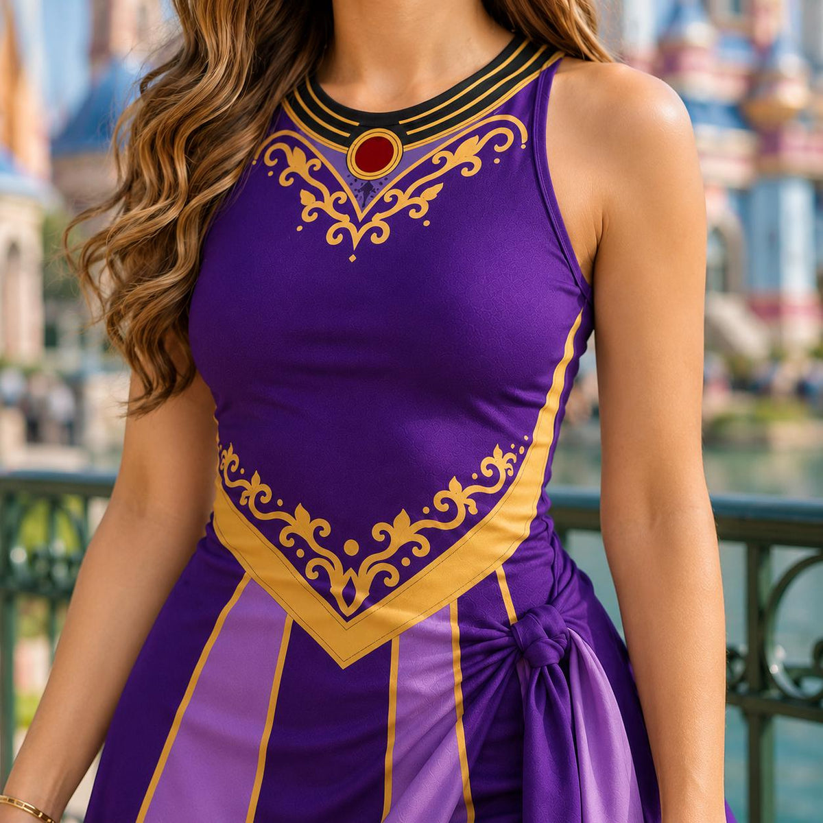 Evil Queen Inspired Tennis Dress, Disney Villain Dress, Halloween Cosplay, Disneyworld Dress, Disneyland Trip Outfit, Halloween Party Outfit