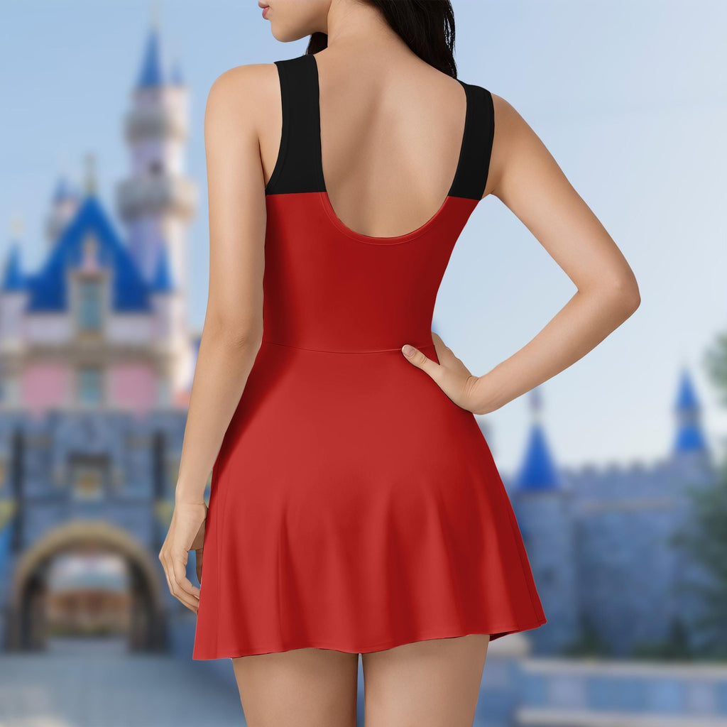 Halloween Mickey Mouse Wrap Skort Dress, Mickey Mouse Halloween Cosplay Outfit, Mickey Mouse Inspired Dress, WDW Halloween Trip Outfit