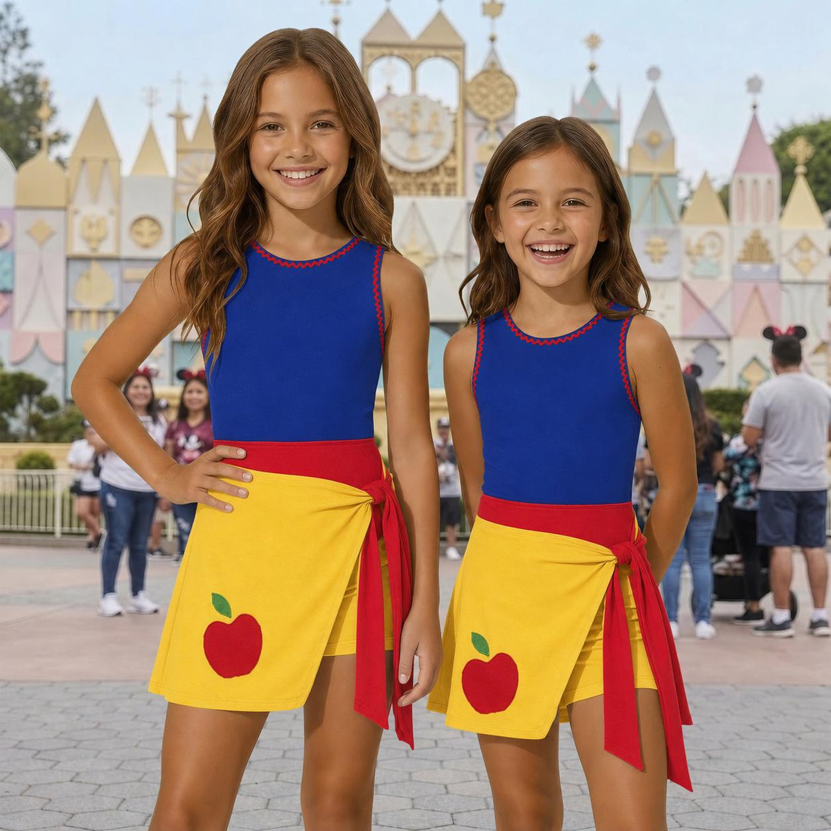 Snow White Tennis Dress Skirt, Mommy and Me Matching Outfit, Disney Princess Apple Costume, Mother Daughter Halloween Outfit