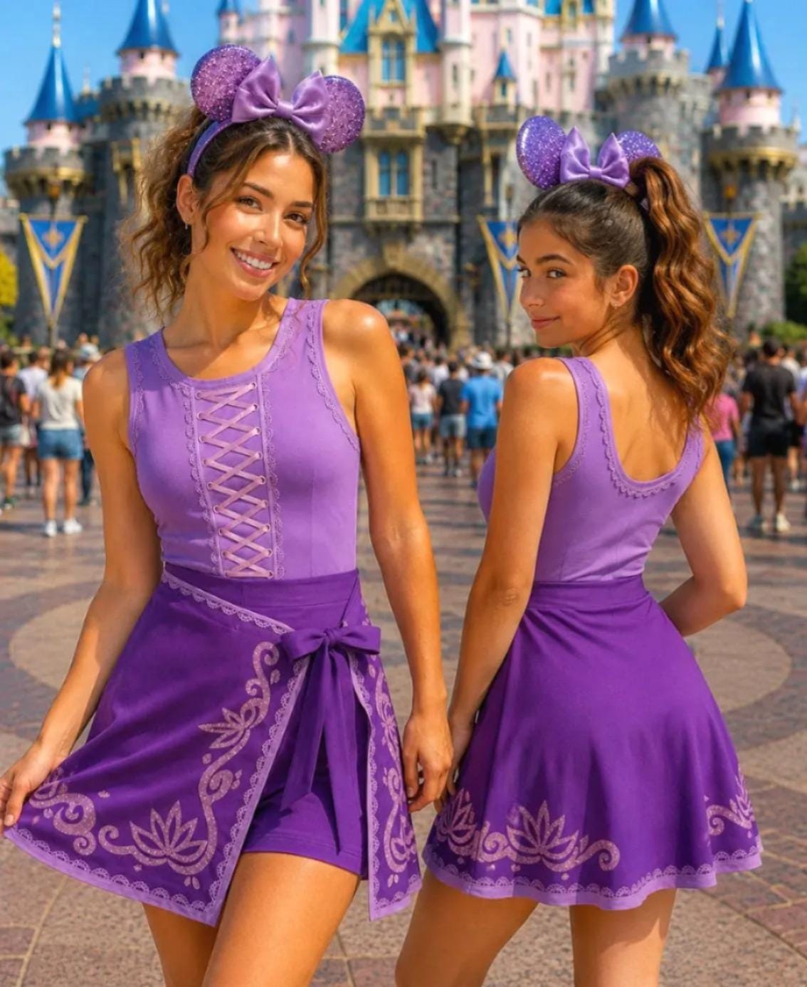 Rapunzel Disney Bounding Dress, Tangled Princess Tennis Skort Outfit, Disney World Vacation Costume