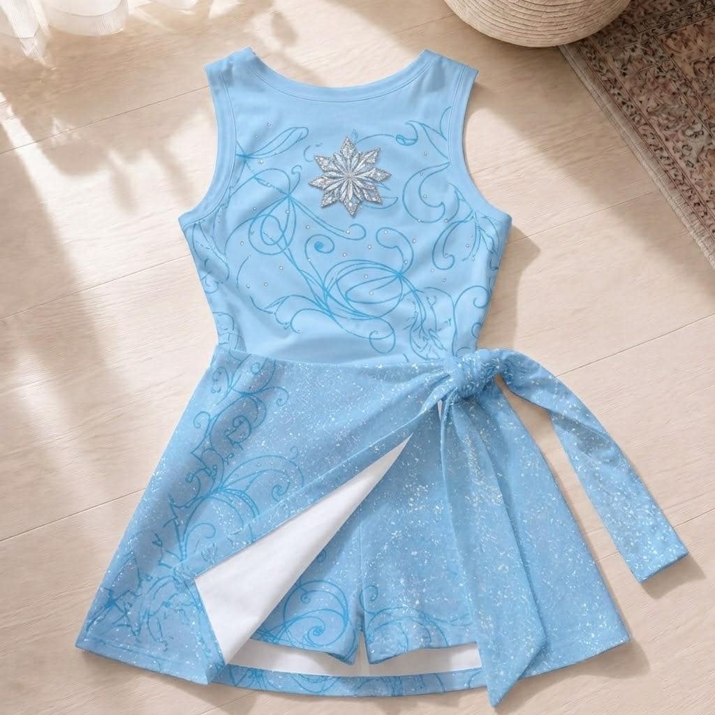 Frozen Elsa Anna Costume Tennis Dress, Frozen Princess Cosplay Dress, Frozen Queen Dress, Disneyworld Girl Dress, Halloween Party Outfits